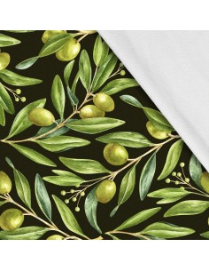 Softshell Stoff Polyester Zum Nähen- Motiv Blätter I SDX1436