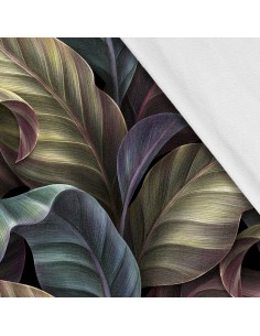 Softshell Stoff Polyester Zum Nähen- Motiv Blätter I SDX1766