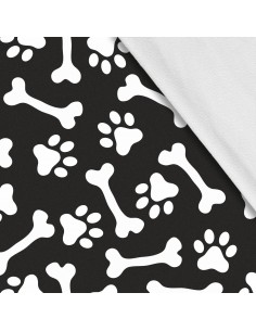 Softshell Stoff Polyester Zum Nähen- Motiv Pfoten I SDX414