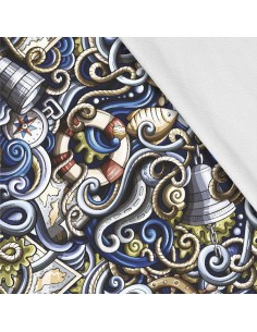 Softshell Stoff Polyester Zum Nähen- Motiv Marine I SDX487