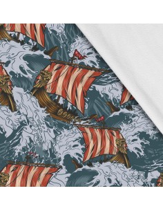 Softshell Stoff Polyester Zum Nähen- Motiv Marine I SDX650
