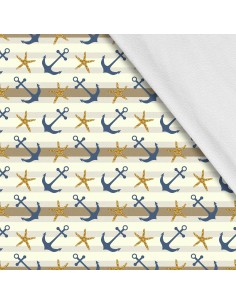 Softshell Stoff Polyester Zum Nähen- Motiv Marine I SDX663