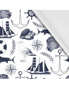 Softshell Stoff Polyester Zum Nähen- Motiv Marine I SDX790