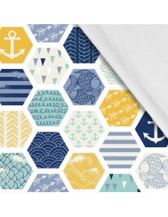 Softshell Stoff Polyester Zum Nähen- Motiv Marine I SDX890