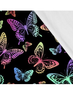 Softshell Stoff Polyester Zum Nähen- Motiv Schmetterlinge I SDX264