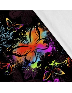Softshell Stoff Polyester Zum Nähen- Motiv Schmetterlinge I SDX285