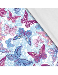 Softshell Stoff Polyester Zum Nähen- Motiv Schmetterlinge I SDX393