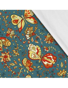 Softshell Stoff Polyester Zum Nähen- Motiv Schmetterlinge I SDX400