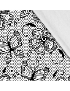 Softshell Stoff Polyester Zum Nähen- Motiv Schmetterlinge I SDX771