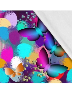 Softshell Stoff Polyester Zum Nähen- Motiv Schmetterlinge I SDX1110