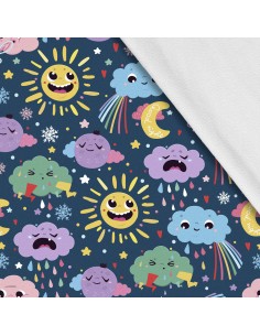 Softshell Stoff Polyester Zum Nähen- Motiv Himmel I SDX933