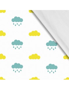 Softshell Stoff Polyester Zum Nähen- Motiv Himmel I SDX964