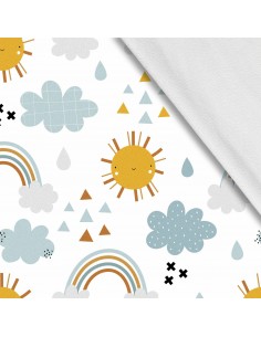Softshell Stoff Polyester Zum Nähen- Motiv Himmel I SDX1252