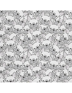 OUTDOOR DEKOSTOFFE OXFORD - Motiv Französische Bulldogge I DX524
