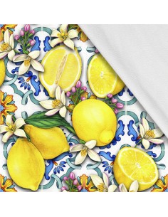 Softshell Stoff Polyester Zum Nähen- Motiv Frucht I SDX362