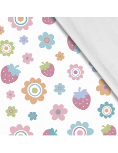 Softshell Stoff Polyester Zum Nähen- Motiv Frucht I SDX430