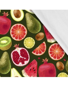 Softshell Stoff Polyester Zum Nähen- Motiv Frucht I SDX545