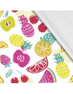 Softshell Stoff Polyester Zum Nähen- Motiv Frucht I SDX859