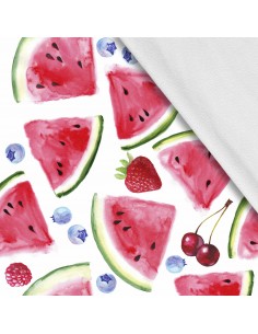 Softshell Stoff Polyester Zum Nähen- Motiv Frucht I SDX1261