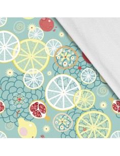 Softshell Stoff Polyester Zum Nähen- Motiv Frucht I SDX1367