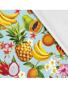 Softshell Stoff Polyester Zum Nähen- Motiv Frucht I SDX1482