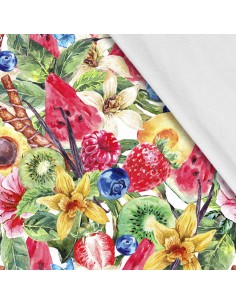 Softshell Stoff Polyester Zum Nähen- Motiv Frucht I SDX1677