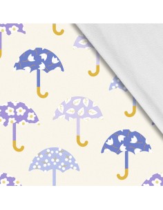 Softshell Stoff Polyester Zum Nähen- Motiv Regenschirme I SDX1239