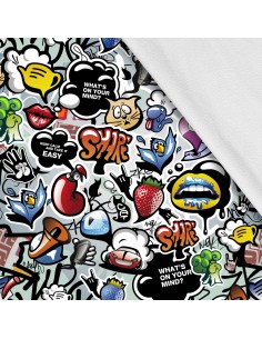 Softshell Stoff Polyester Zum Nähen- Motiv Print I SDX1476