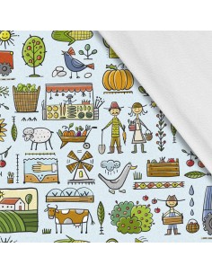 Softshell Stoff Polyester Zum Nähen- Motiv Print I SDX1734