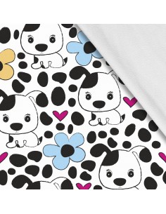 Softshell Stoff Polyester Zum Nähen- Motiv Hunde I SDX037