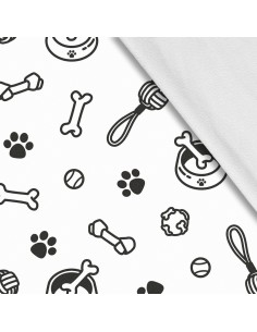 Softshell Stoff Polyester Zum Nähen- Motiv Hunde I SDX498