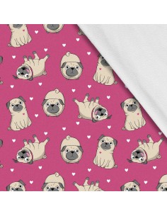 Softshell Stoff Polyester Zum Nähen- Motiv Hunde I SDX812