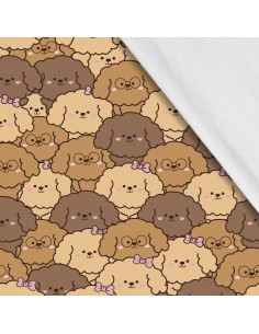 Softshell Stoff Polyester Zum Nähen- Motiv Hunde I SDX1026