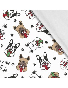 Softshell Stoff Polyester Zum Nähen- Motiv Hunde I SDX1039