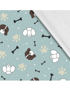 Softshell Stoff Polyester Zum Nähen- Motiv Hunde I SDX1066