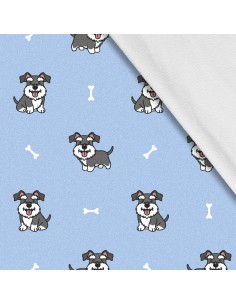 Softshell Stoff Polyester Zum Nähen- Motiv Hunde I SDX1143