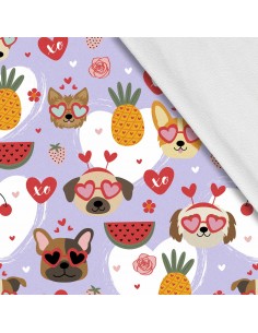 Softshell Stoff Polyester Zum Nähen- Motiv Hunde I SDX1181