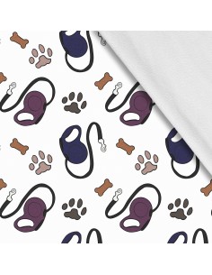 Softshell Stoff Polyester Zum Nähen- Motiv Hunde I SDX1245