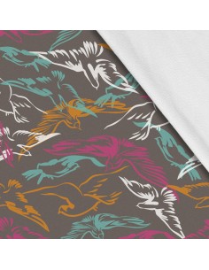 Softshell Stoff Polyester Zum Nähen- Motiv Vögel I SDX054