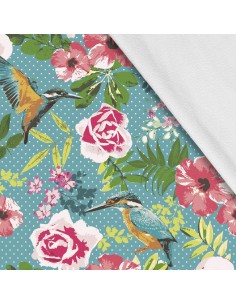 Softshell Stoff Polyester Zum Nähen- Motiv Vögel I SDX056
