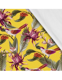 Softshell Stoff Polyester Zum Nähen- Motiv Vögel I SDX302
