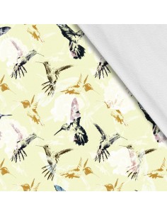 Softshell Stoff Polyester Zum Nähen- Motiv Vögel I SDX583