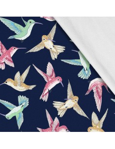 Softshell Stoff Polyester Zum Nähen- Motiv Vögel I SDX846