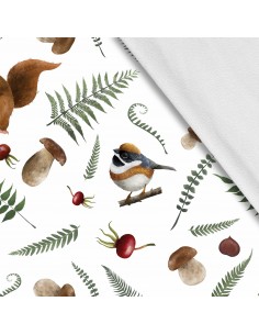 Softshell Stoff Polyester Zum Nähen- Motiv Vögel I SDX1334