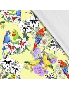 Softshell Stoff Polyester Zum Nähen- Motiv Vögel I SDX003