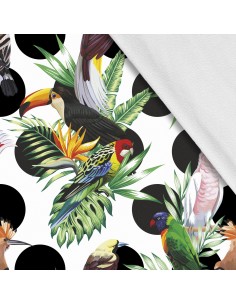 Softshell Stoff Polyester Zum Nähen- Motiv Vögel I SDX106