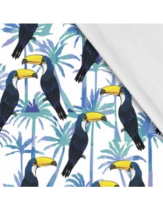 Softshell Stoff Polyester Zum Nähen- Motiv Vögel I SDX152