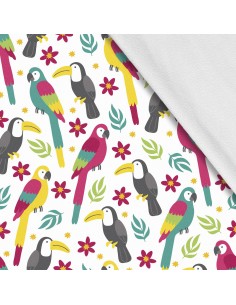 Softshell Stoff Polyester Zum Nähen- Motiv Vögel I SDX195