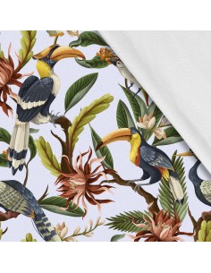 Softshell Stoff Polyester Zum Nähen- Motiv Vögel I SDX301