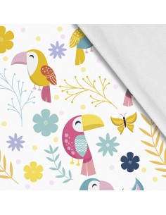 Softshell Stoff Polyester Zum Nähen- Motiv Vögel I SDX985
